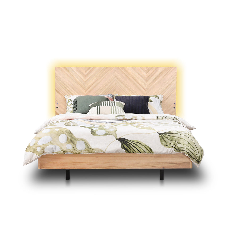 Jazzlyn Plus Queen Bed - with LED Lights & USB