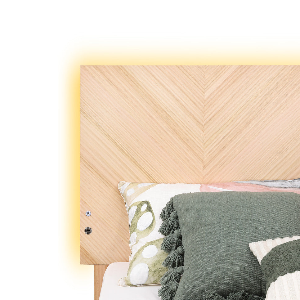 Jazzlyn Plus Queen Bed - with LED Lights & USB