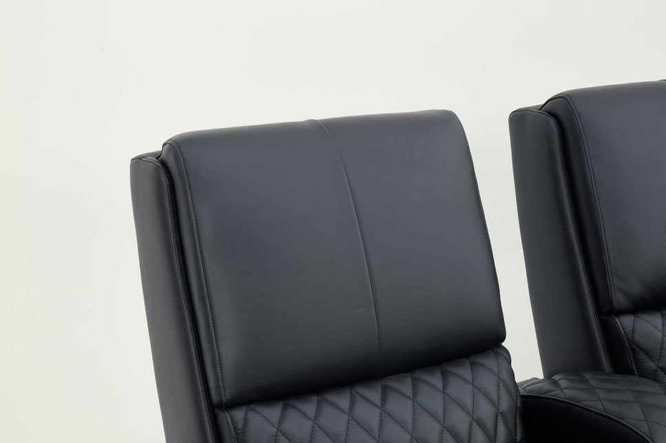 Alexandra Luxury Home Theatre Electric Recliner 4 Seater Black