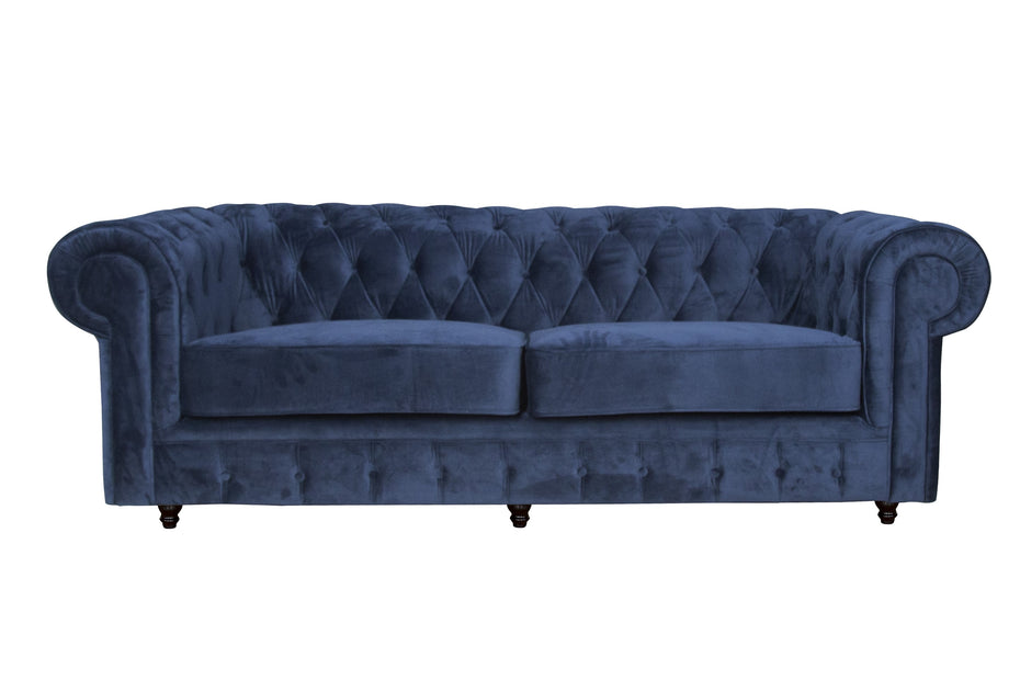 CLEO  Navy Blue Velvet 3 seater
