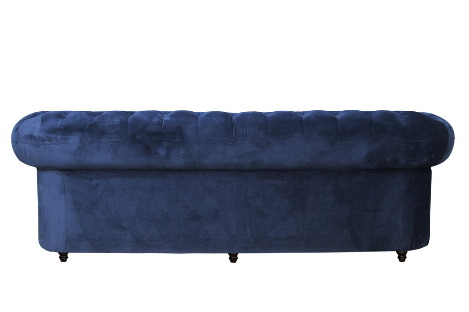 CLEO Navy Blue Velvet 3 seater