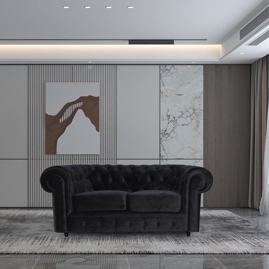 CLEO  Black Velvet 2 seater