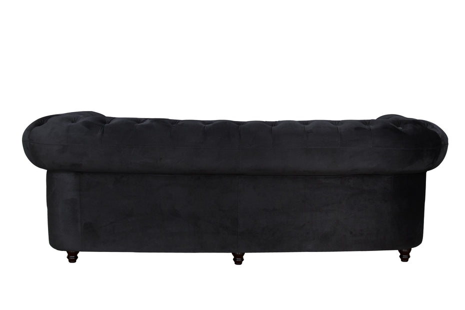 CLEO Black Velvet 3 seater Couch