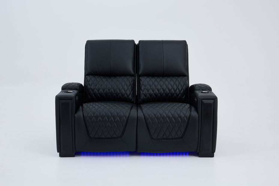 Alexandra LoveSeat Home Theatre Recliner Black