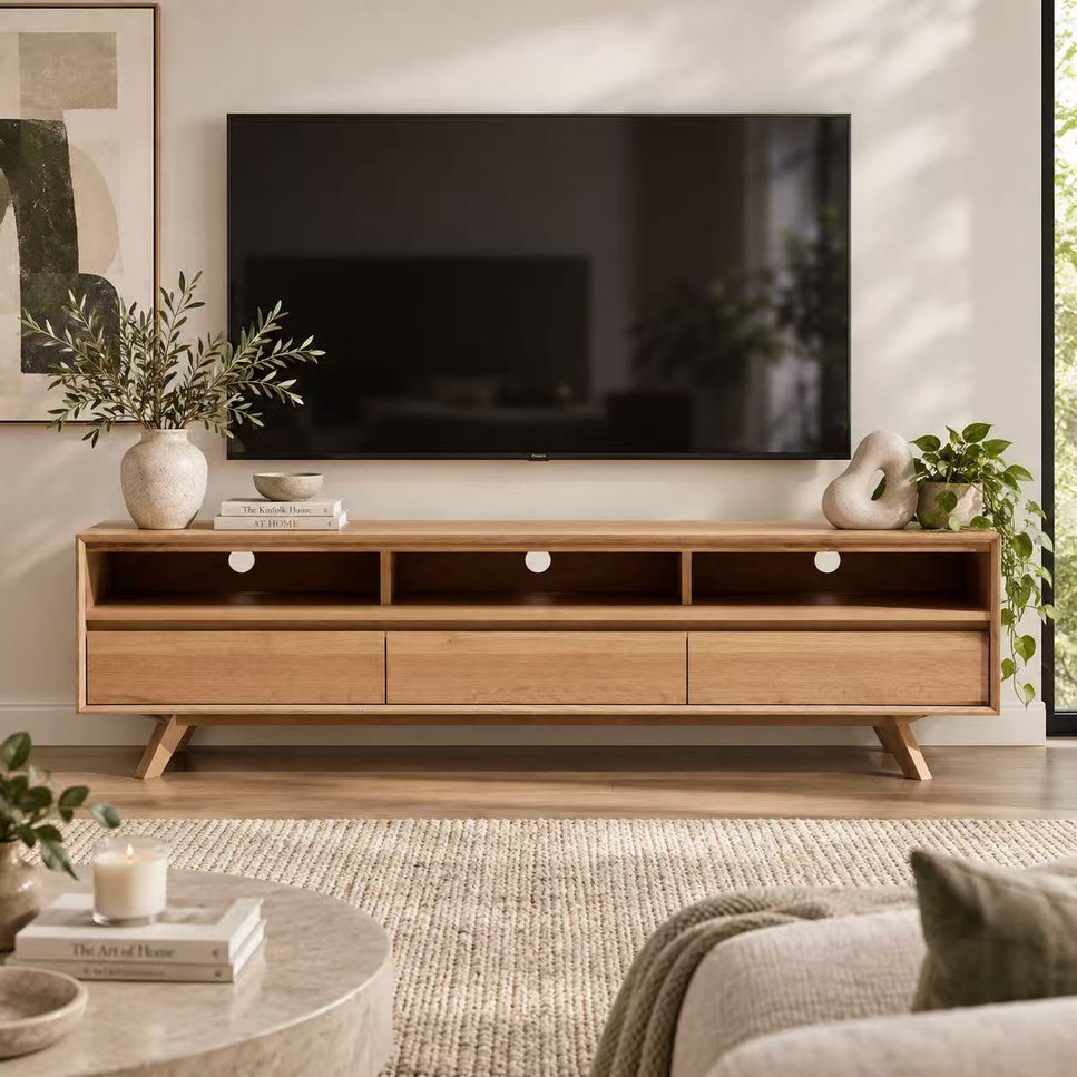 Alison White Oak TV Unit 1800