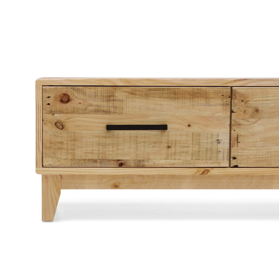 Portland Recycled Pine Timber 3 Drawer 180cm TV Unit