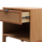 Junta Messmate Timber & Natural Rattan Bedside Table