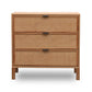 Junta Messmate Timber & Natural Rattan 3 Drawer Tallboy