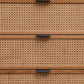 Junta Messmate Timber & Natural Rattan 6 Drawer Dresser