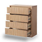Kuka Ashwood Timber 4 Drawer Tallboy