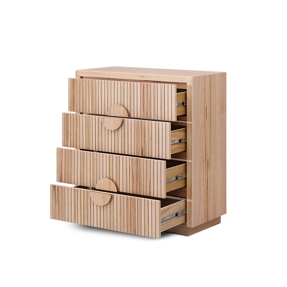 Monica Tallboy 4 Drws- Round Handle