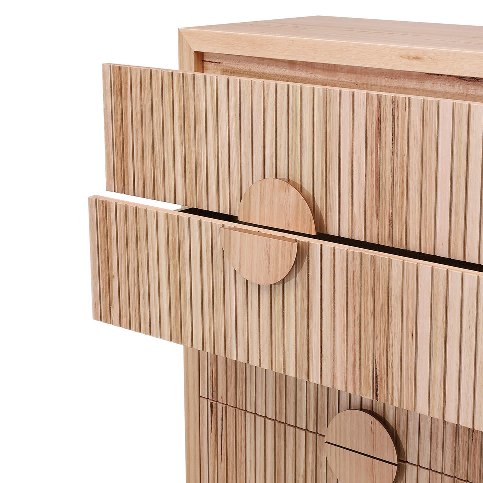 Monica Tallboy 4 Drws- Round Handle