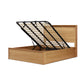 Flin Tasmanian Oak Gas Lift Bed Frame - Queen