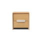 Milos Bedside Table with Beige Travertine Stone Handle
