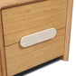 Milos Bedside Table with Beige Travertine Stone Handle