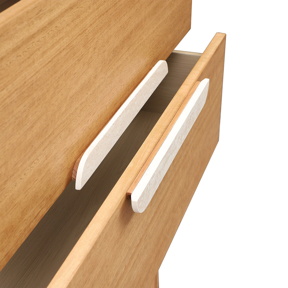 Milos Tallboy with Beige Travertine Stone Handle - 4DRW