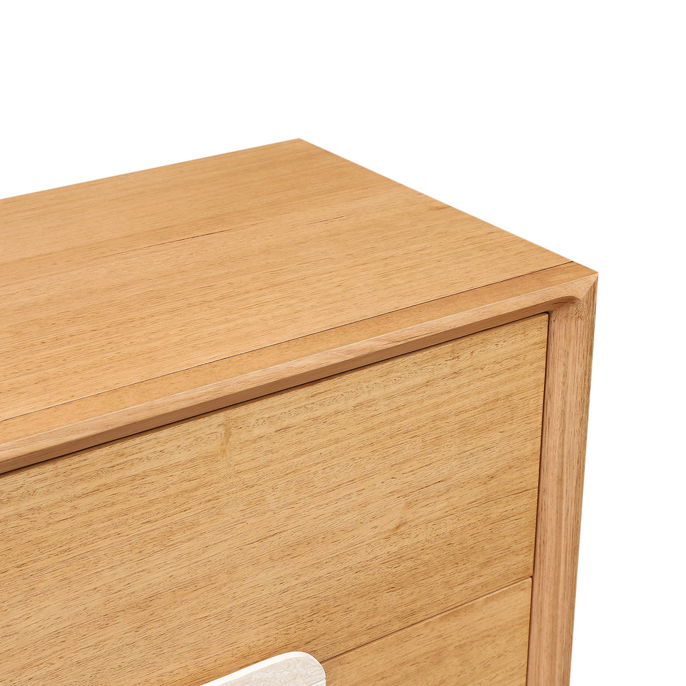 Milos Tallboy with Beige Travertine Stone Handle - 4DRW