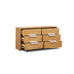 Milos Dresser with Beige Travertine Stone Handle - 6DRW