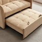 Matilda Convertible Velvet Sleeper Sofa Bed with USB charger Khaki