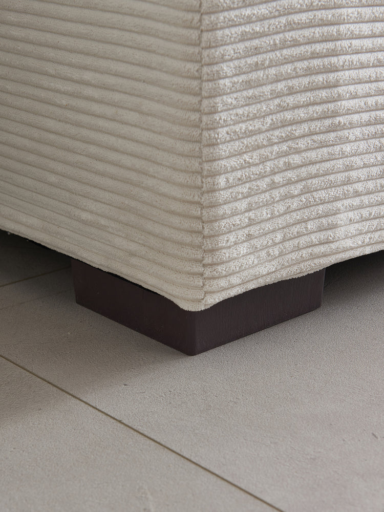 Lily Corduroy Fabric Modular Sofa Set 6 Seater Beige