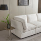 Lily Corduroy Fabric Modular Sofa Set 6 Seater Beige