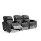 Anna Black Leather Electric Recliner 3 Seater