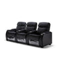 Anna Black Leather Electric Recliner 3 Seater
