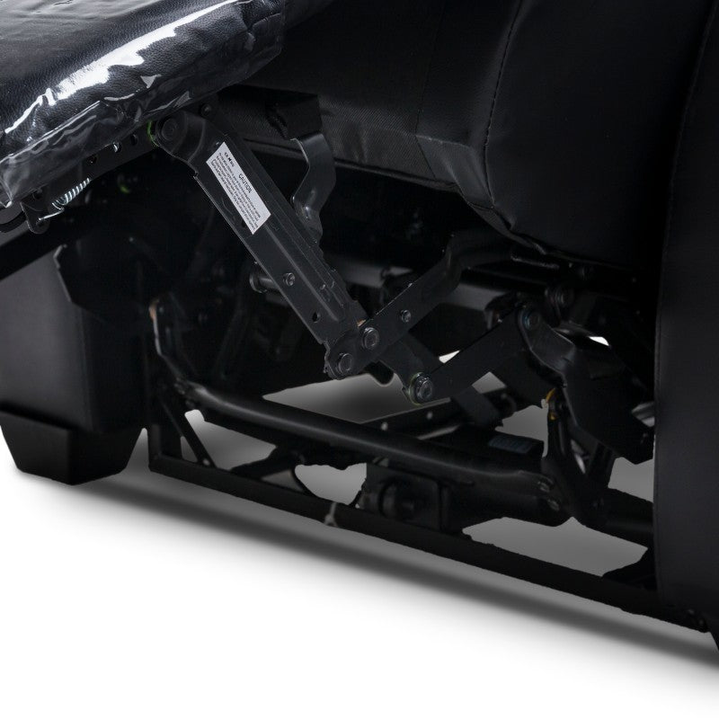 Anna Black Leather Electric Recliner 4 Seater