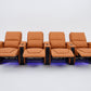 Alexandra Luxury Home Theatre Electric Recliner 4 Seater Orange