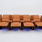 Alexandra Luxury Home Theatre Electric Recliner 4 Seater Orange