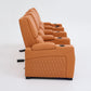 Alexandra Luxury Home Theatre Electric Recliner 4 Seater Orange