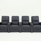 Alexandra Luxury Home Theatre Electric Recliner 4 Seater Black