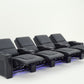 Alexandra Luxury Home Theatre Electric Recliner 4 Seater Black