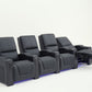 Alexandra Luxury Home Theatre Electric Recliner 4 Seater Black