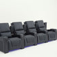 Alexandra Luxury Home Theatre Electric Recliner 4 Seater Black