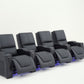 Alexandra Luxury Home Theatre Electric Recliner 4 Seater Black