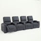 Alexandra Luxury Home Theatre Electric Recliner 4 Seater Black
