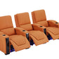 Alexandra Luxury Home Theatre Electric Recliner 3 Seater Orange