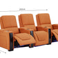 Alexandra Luxury Home Theatre Electric Recliner 3 Seater Orange