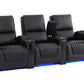 Alexandra Luxury Home Theatre Electric Recliner 3 Seater Black