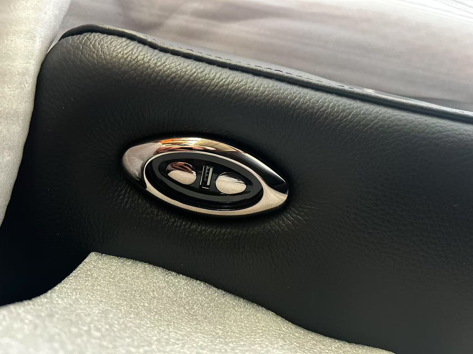 Alexandra Luxury Home Theatre Electric Recliner 3 Seater Black