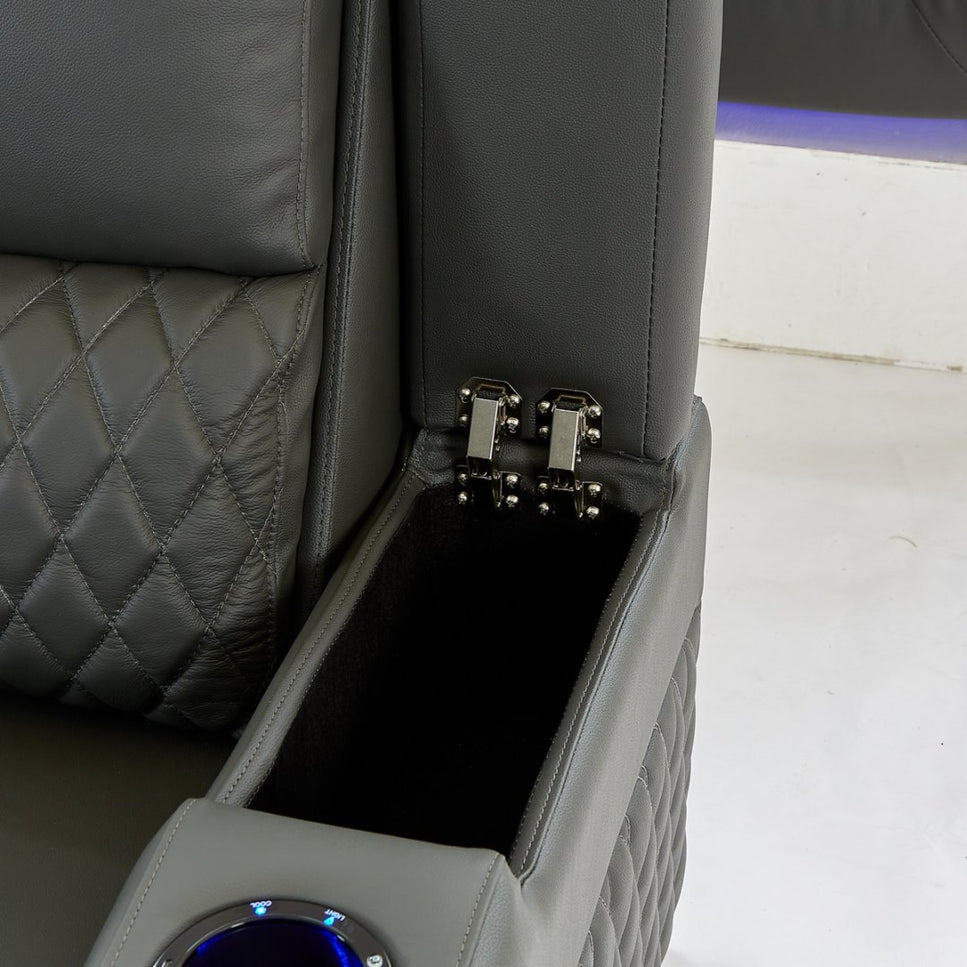 Alexandra Luxury Home Theatre Electric Recliner 3 Seater Black