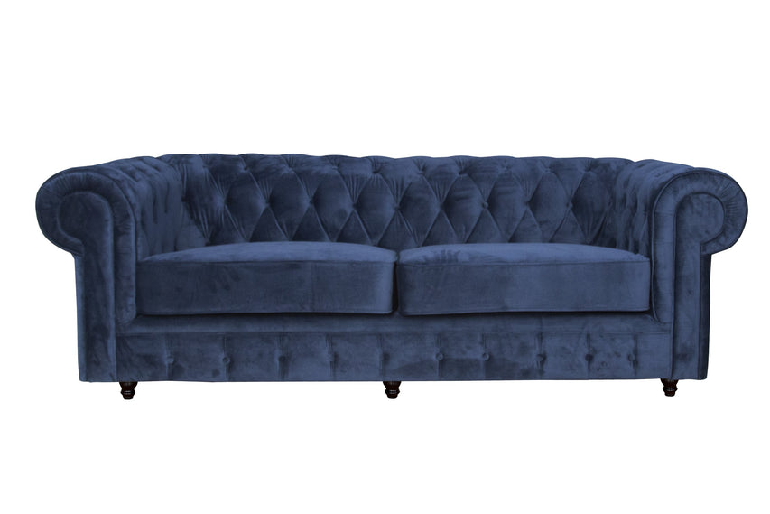 CLEO  Navy Blue Velvet 3 seater