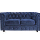 CLEO  Navy Blue Velvet 2 seater