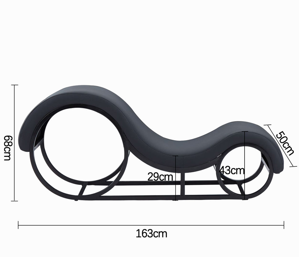 Kama Infinite Chaise Love Chair Black