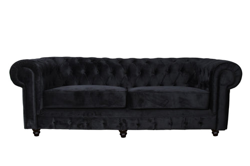 CLEO  Black Velvet 3 seater
