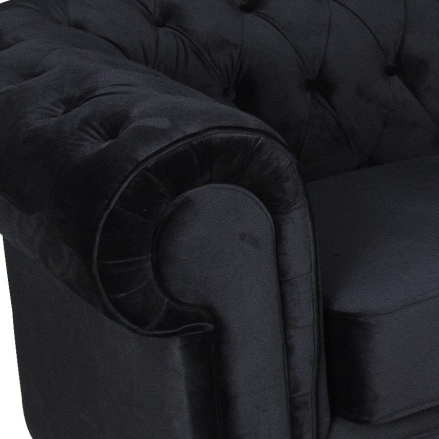 CLEO  Black Velvet 3 seater