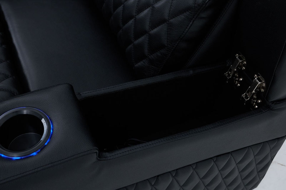 Alexandra LoveSeat Home Theatre Recliner Black