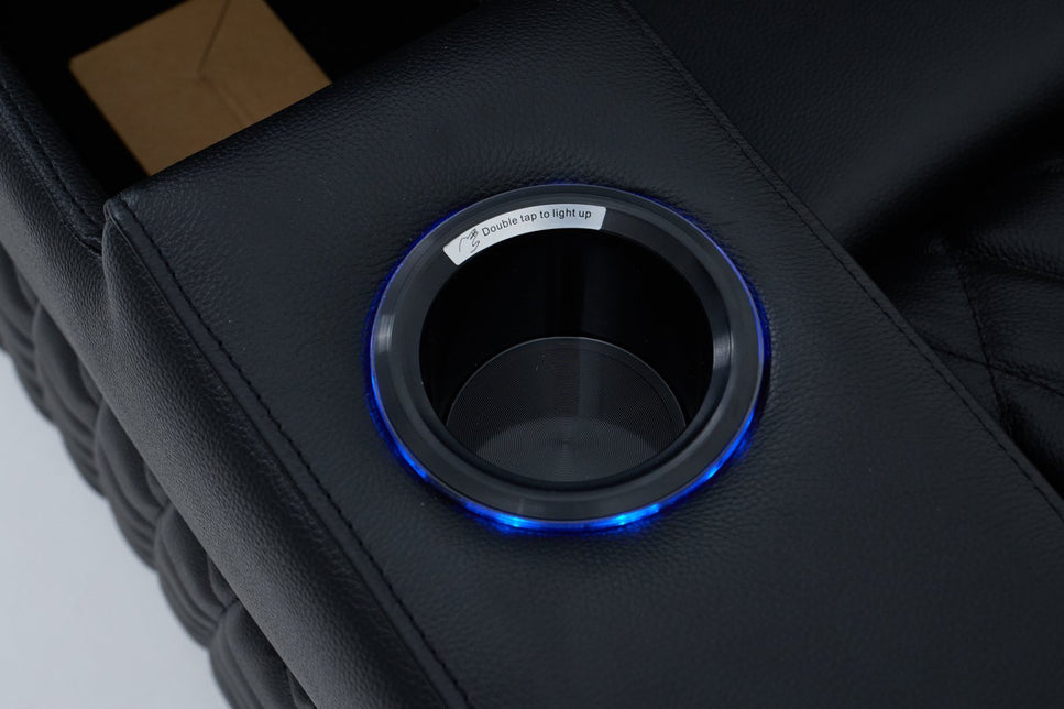 Alexandra LoveSeat Home Theatre Recliner Black