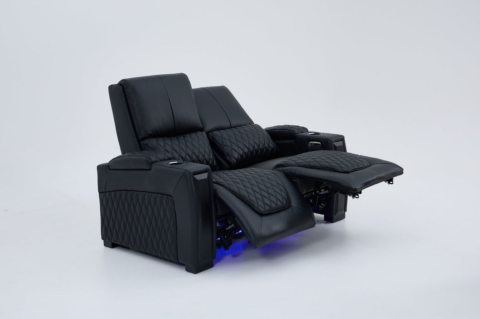 Alexandra LoveSeat Home Theatre Recliner Black